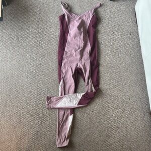 Outdoor Voices Taupe Activewear Jumpsuit